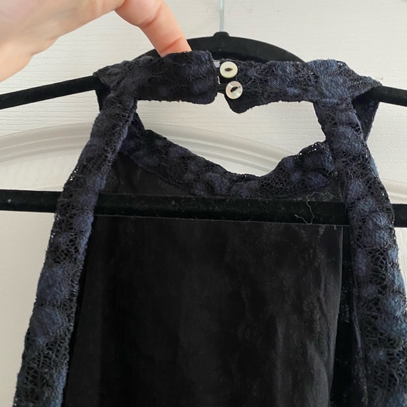 MinkPink Navy Lace Mini Dress - Picture 6 of 7